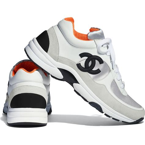 chanel orange and white sneakers|chanel white transparent sneakers.